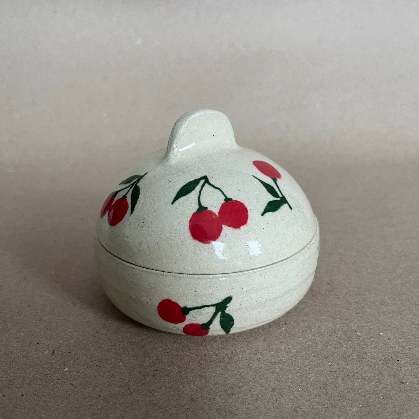 Red Cherries Sugar Jar