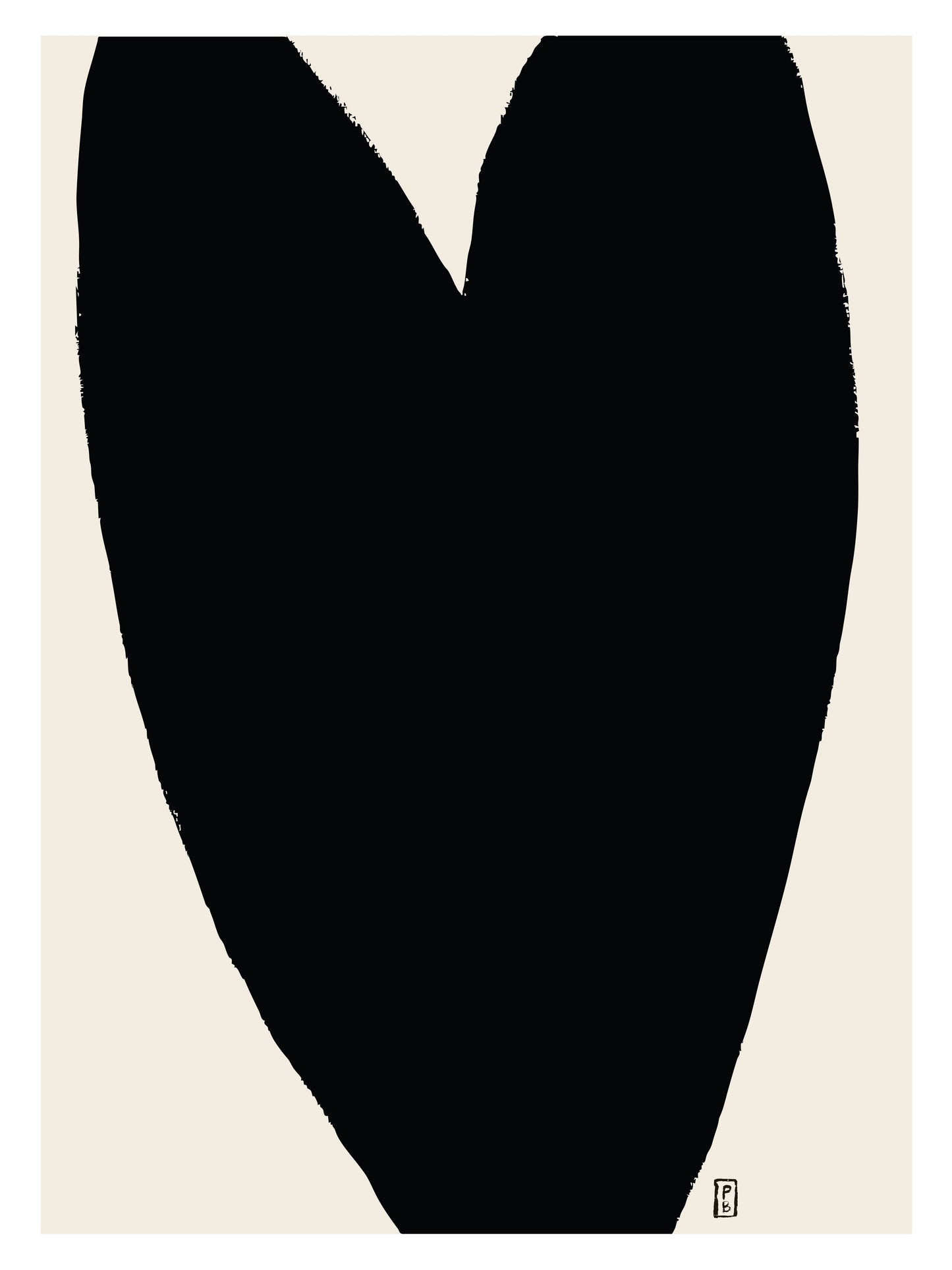 Pascale Berkowitz Studio Art - Black Heart Giclée Fine Art Print