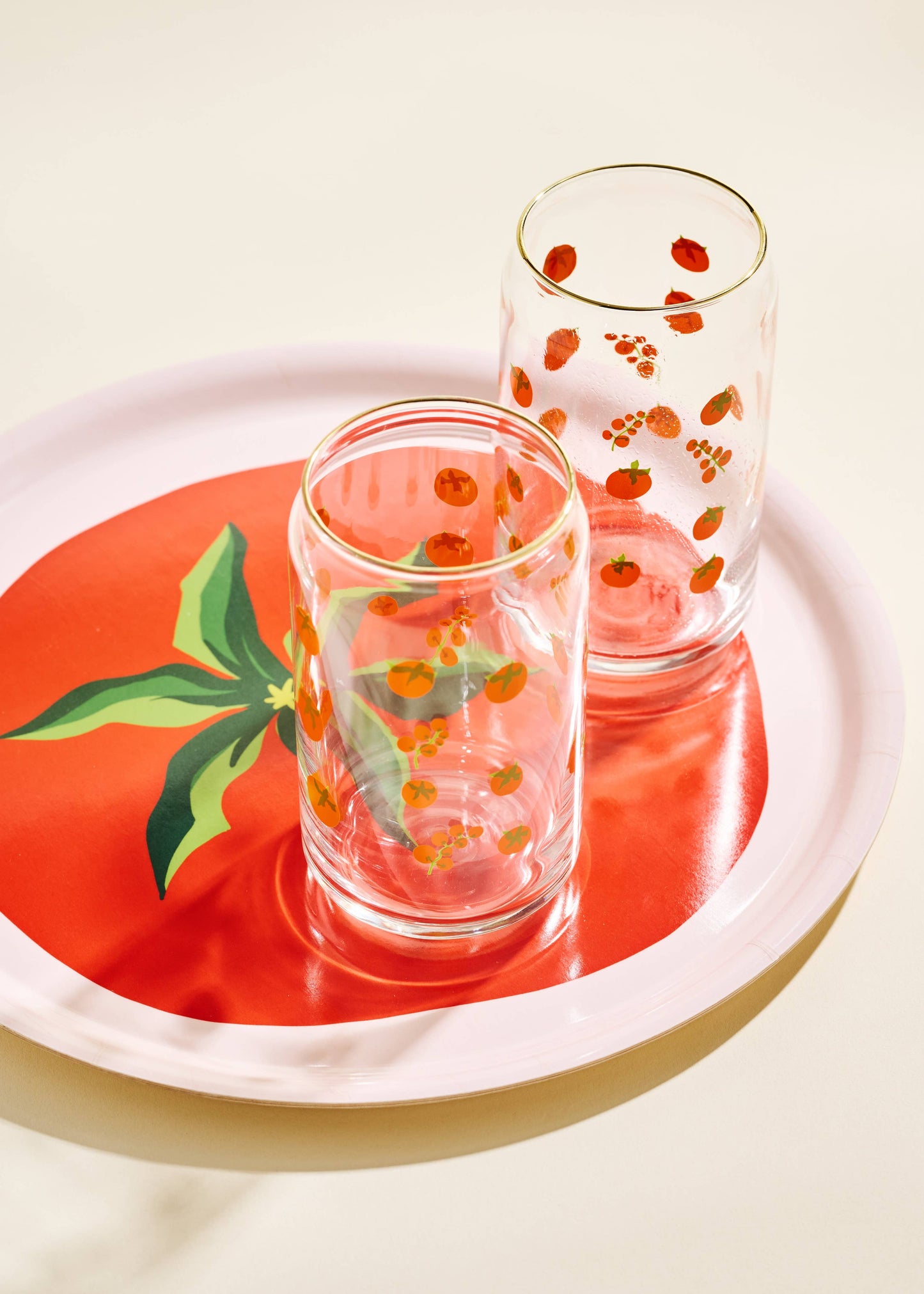 One & Only Paper - Tomato Bent Birch/Melamine Serving Tray Platter