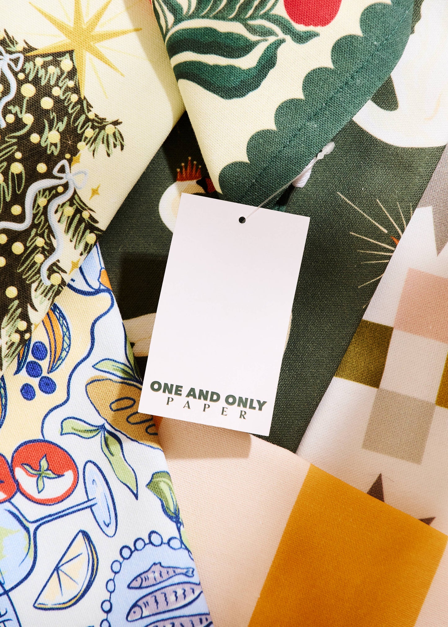 Red and Green Floral Tea Towel