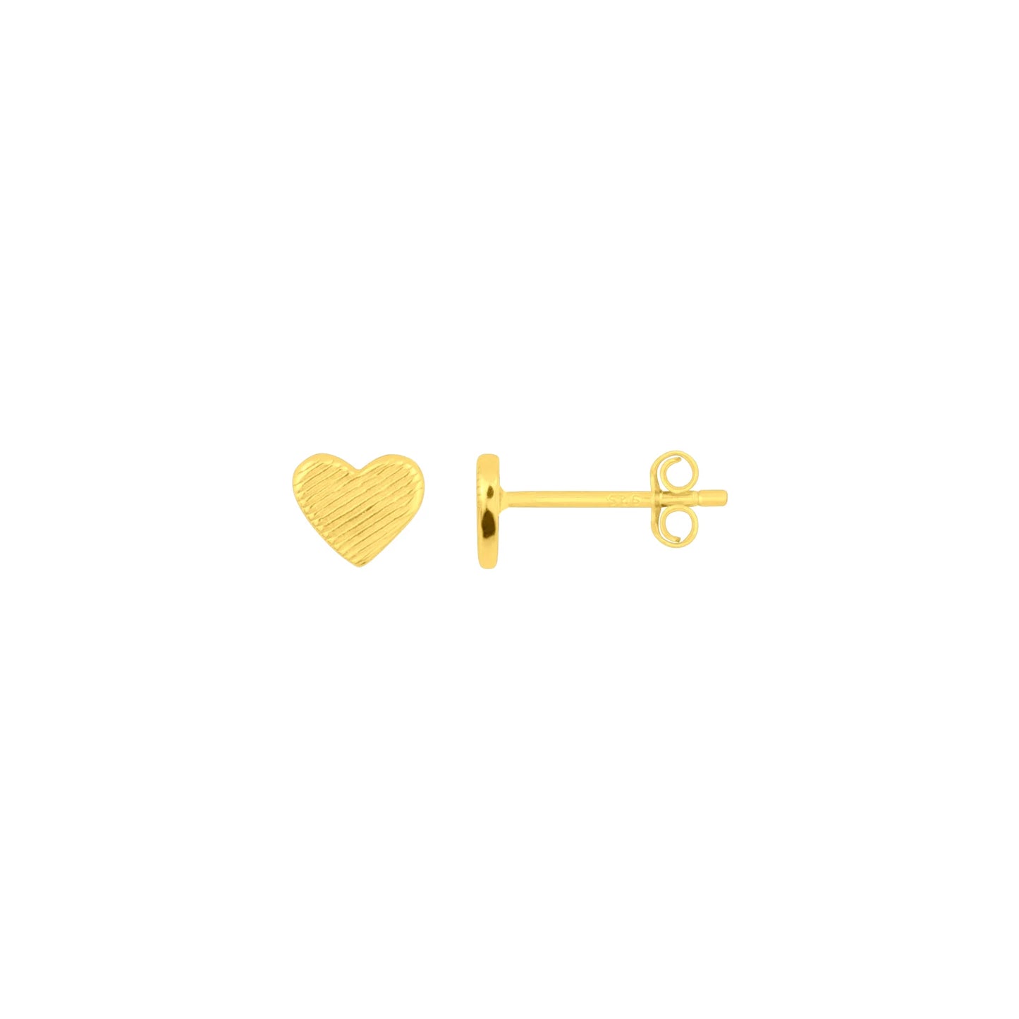 Heart Studs Gold