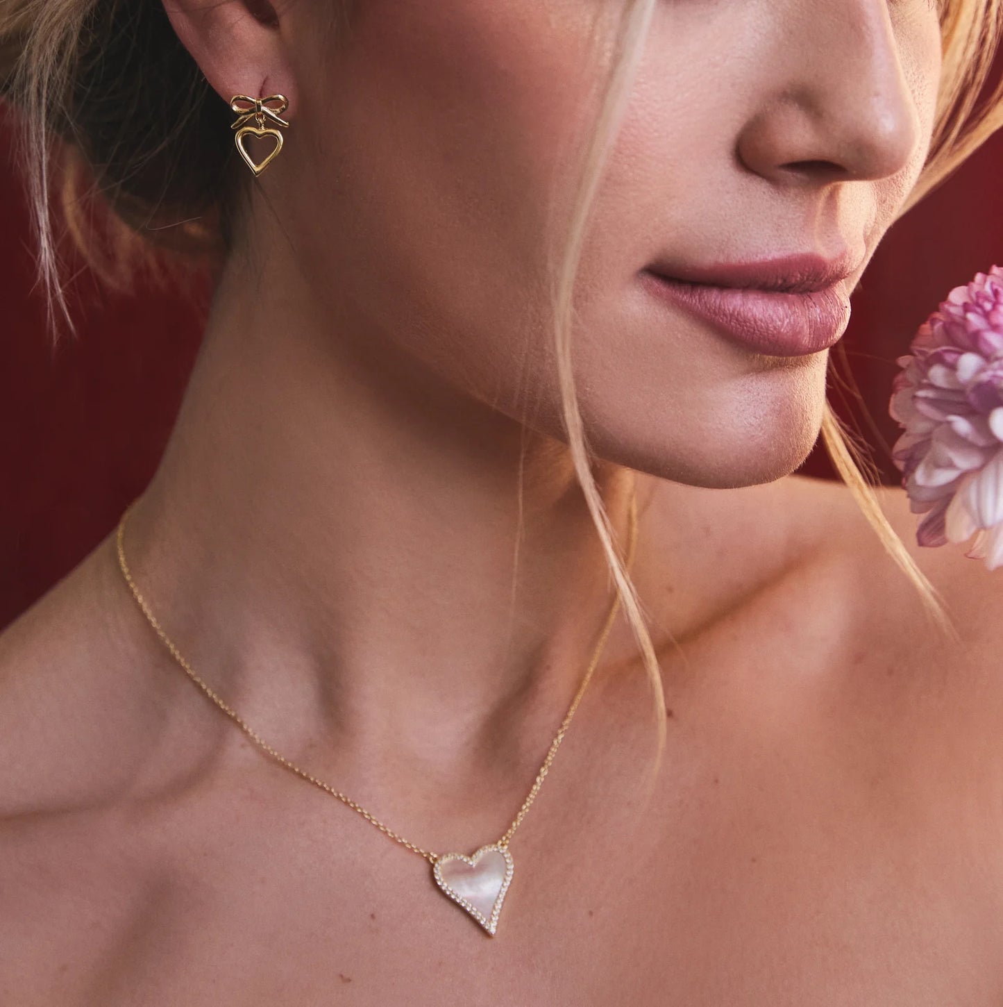 Valentine's Studs Gold