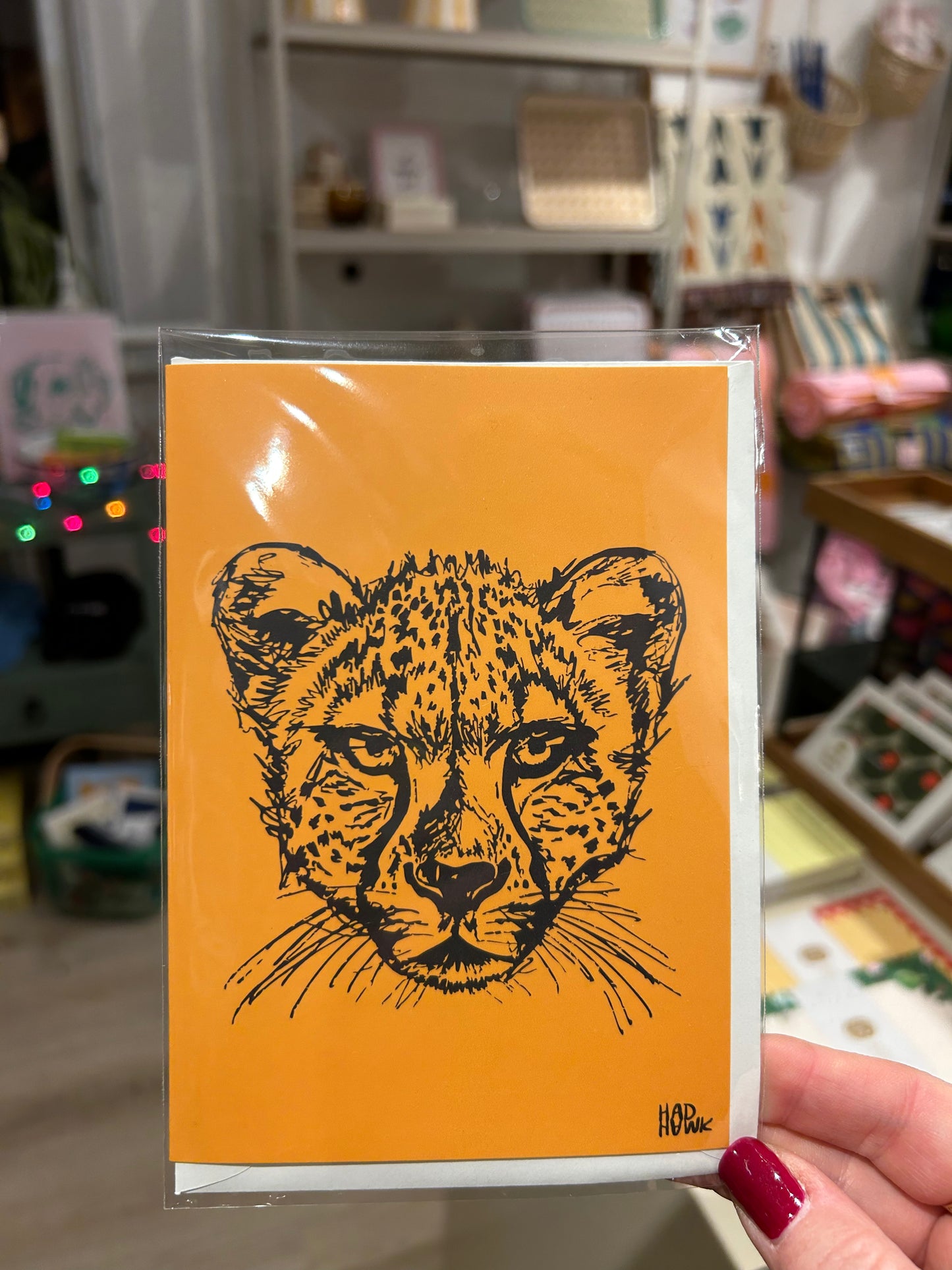 Cheetah Greeting Card - Blank Inside