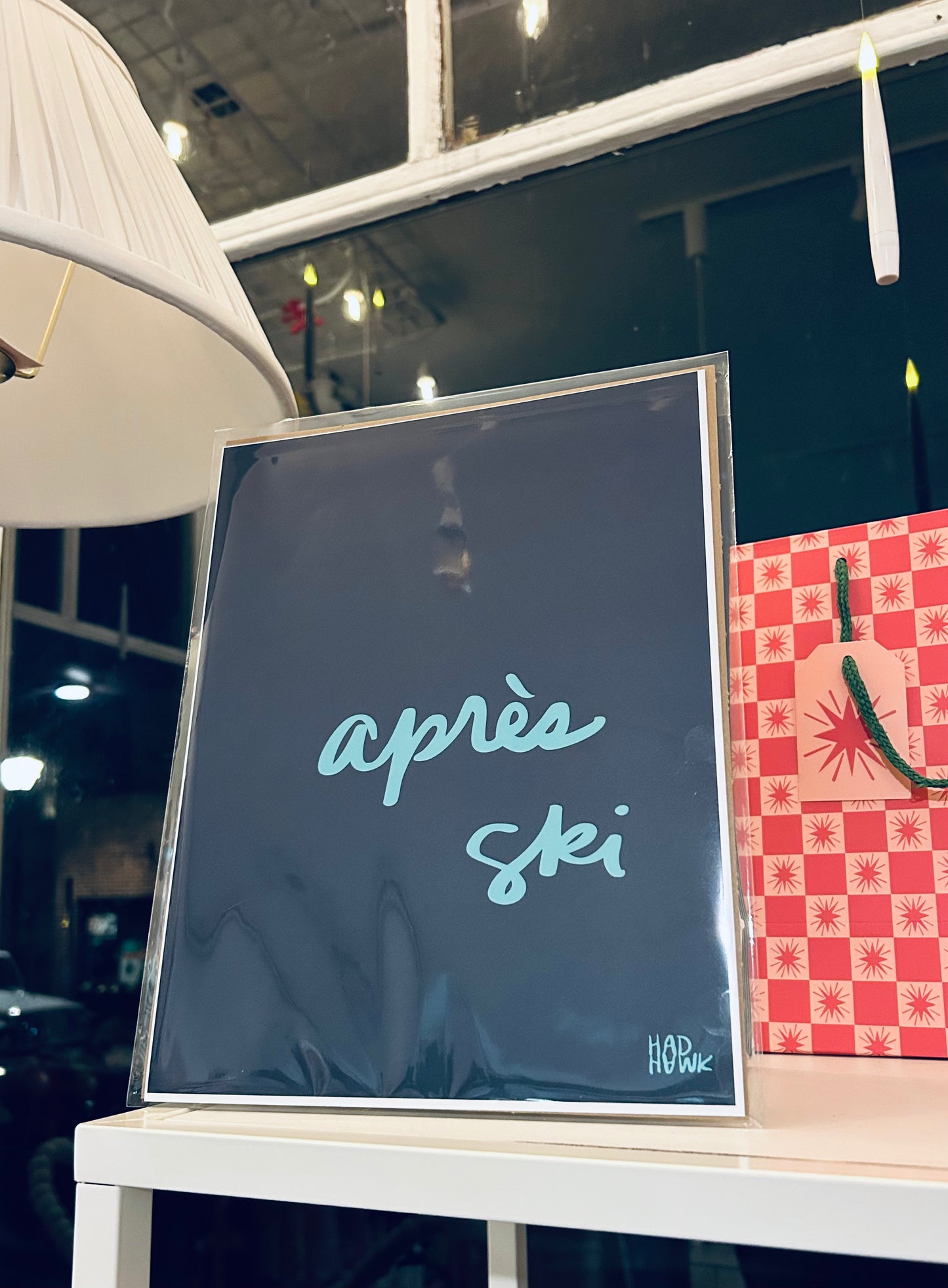 Apres Ski - 8"x10" - navy & mint