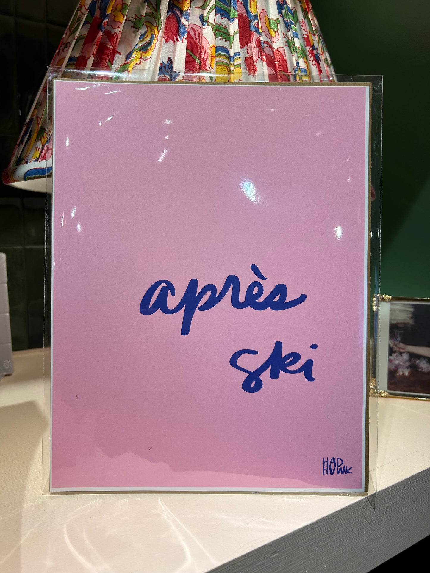 Apres Ski - 8"x10" - pink & navy