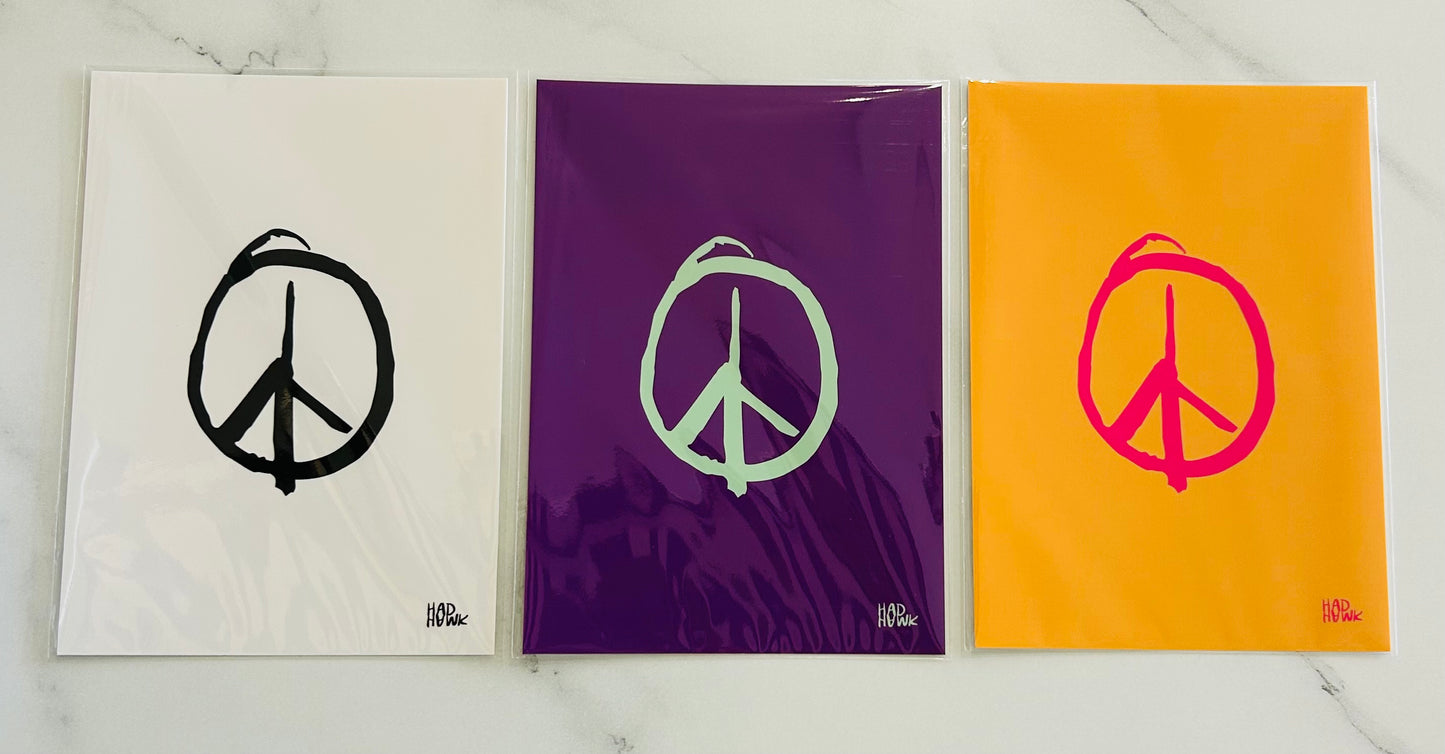 PEACE Sign - 5"x7" Print by Hadhawk