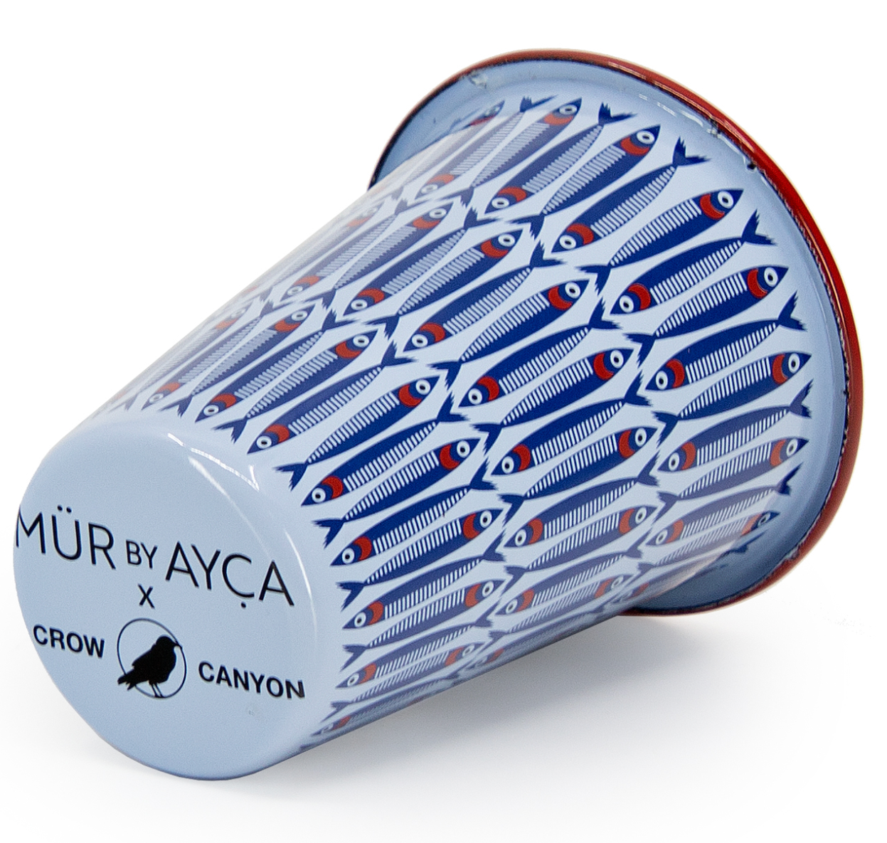 Mur by Ayca x CCH Anchovies 14 oz Tumbler, Red Rim