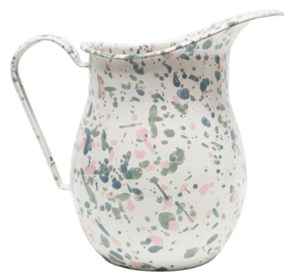 Catalina Large Pitcher, Mint Hibiscus