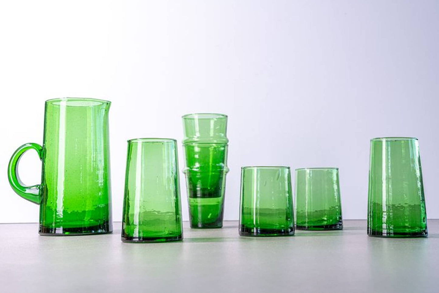 Moroccan Cone Glassware Small - Green