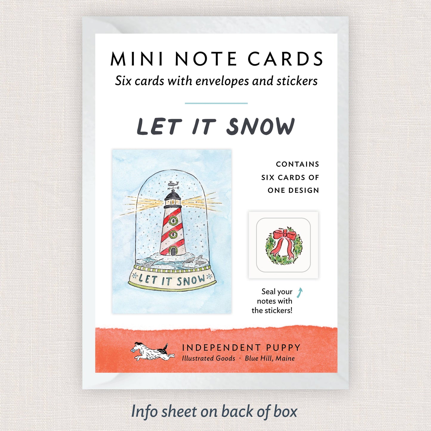 Let It Snow Mini Note Cards, Set of 6 | 2.5 x 3.5"