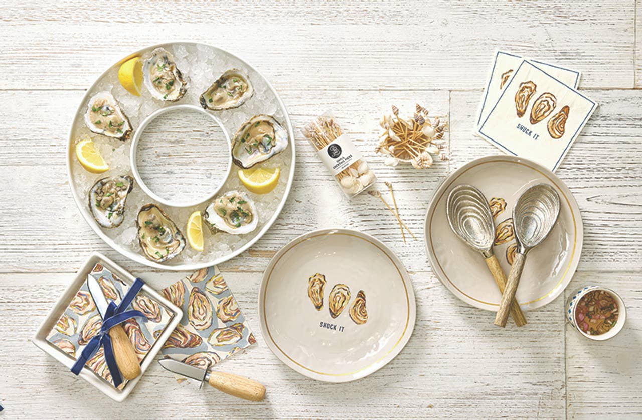 Oyster Shucker & Ceramic Dish Gift Set