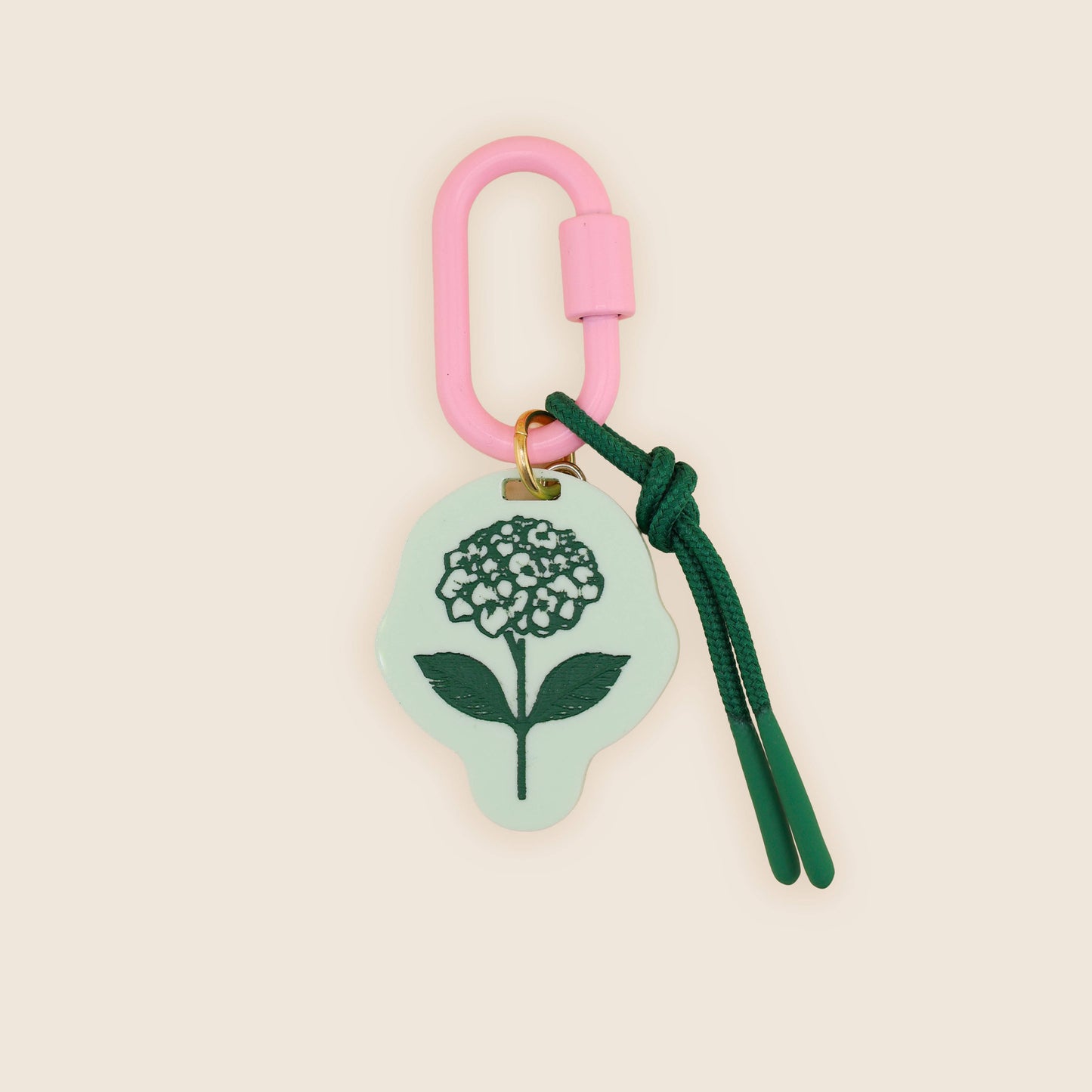 Freshwater Curated Goods - Green Hydrangea Bag Charm