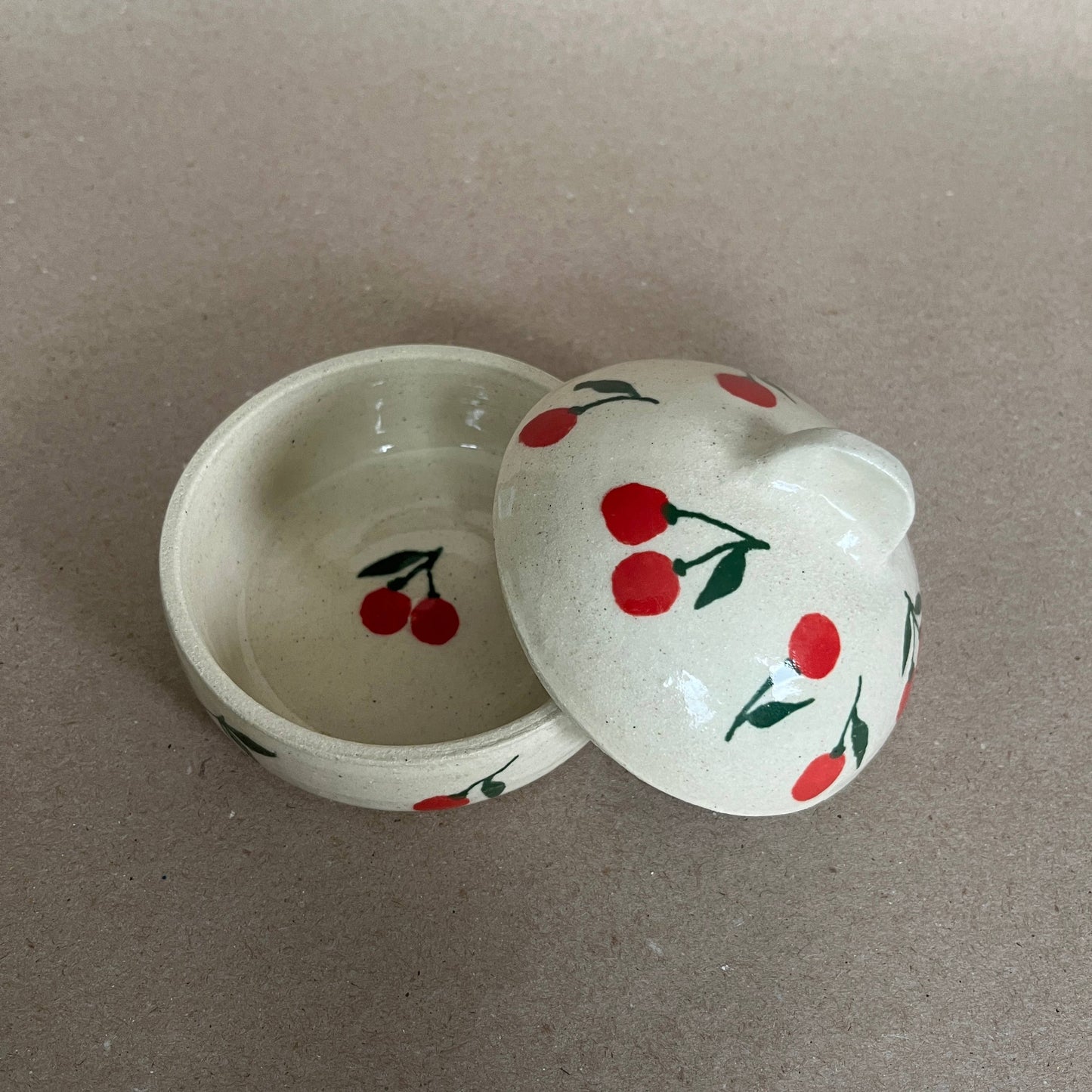 Red Cherries Sugar Jar