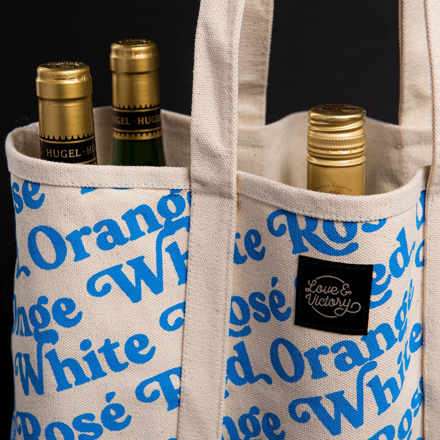 Wine Bottle Canvas Tote