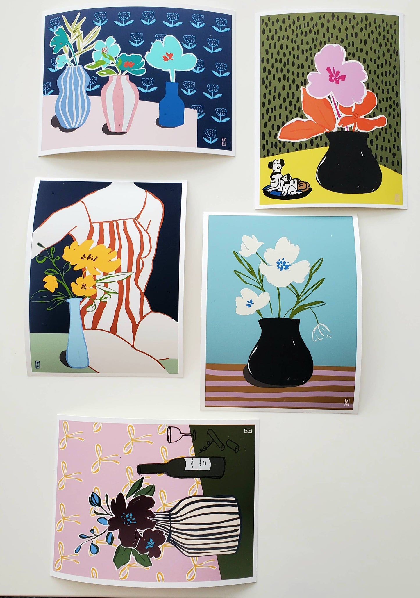 Pascale Berkowitz Studio Art - "Cream Flowers", Giclée Fine Art Print