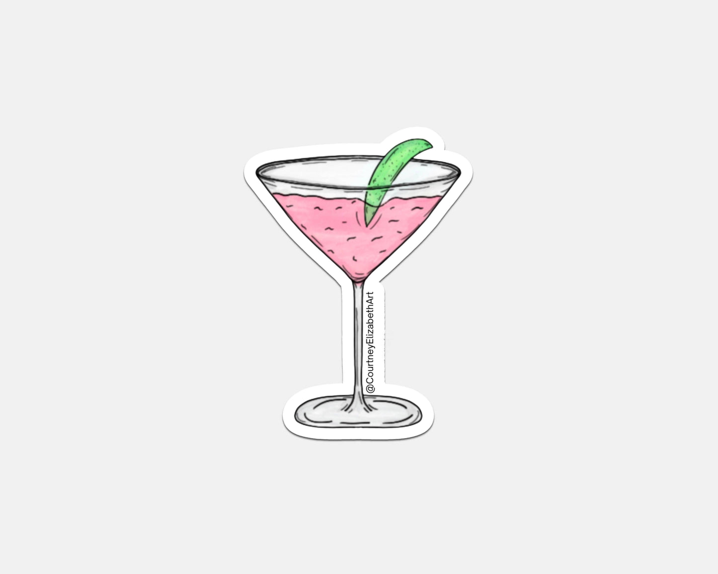 Cosmopolitan Cocktail Sticker 