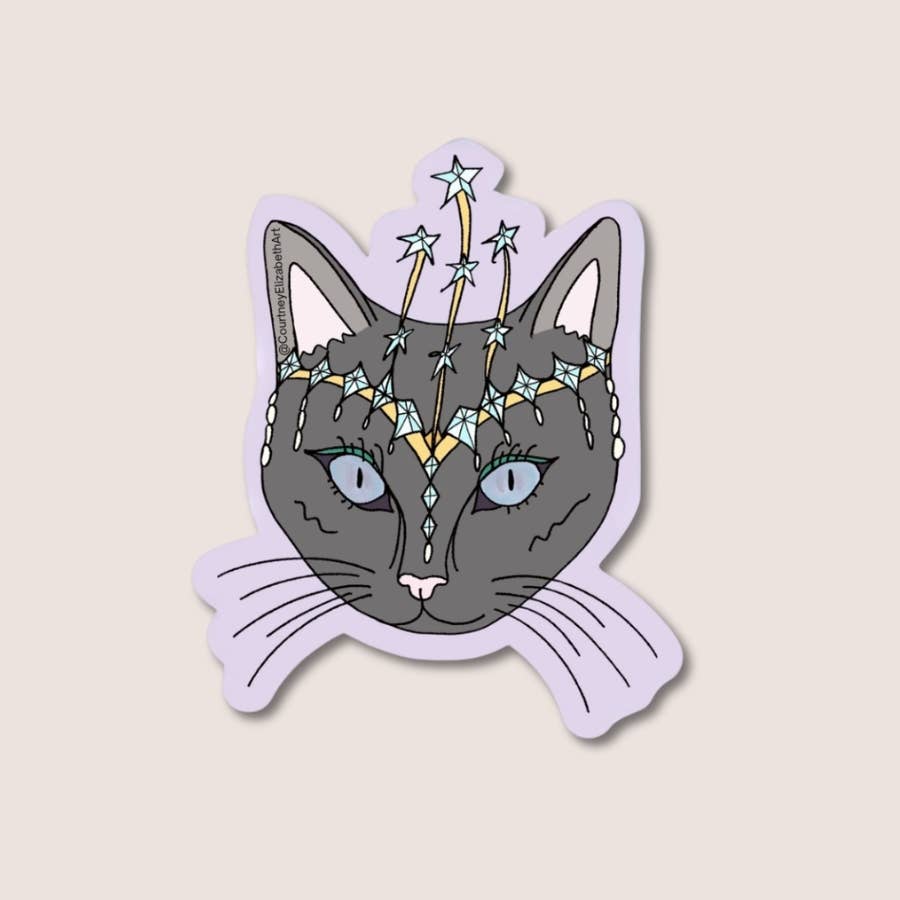 Showgirl Black Cat Sticker