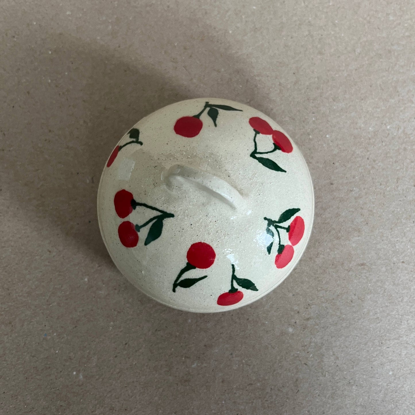 Red Cherries Sugar Jar