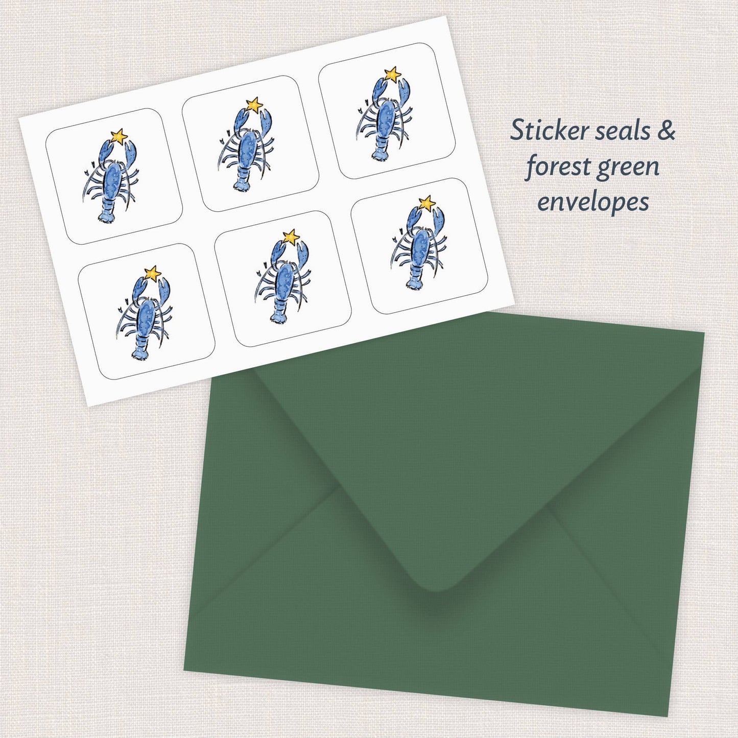 Lobster Buoy Tree Mini Note Cards, Set of 6 | 2.5 x 3.5"