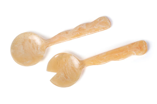 Resin Salad Server Peach (Set of 2), 12.40 x 3.93 Inches