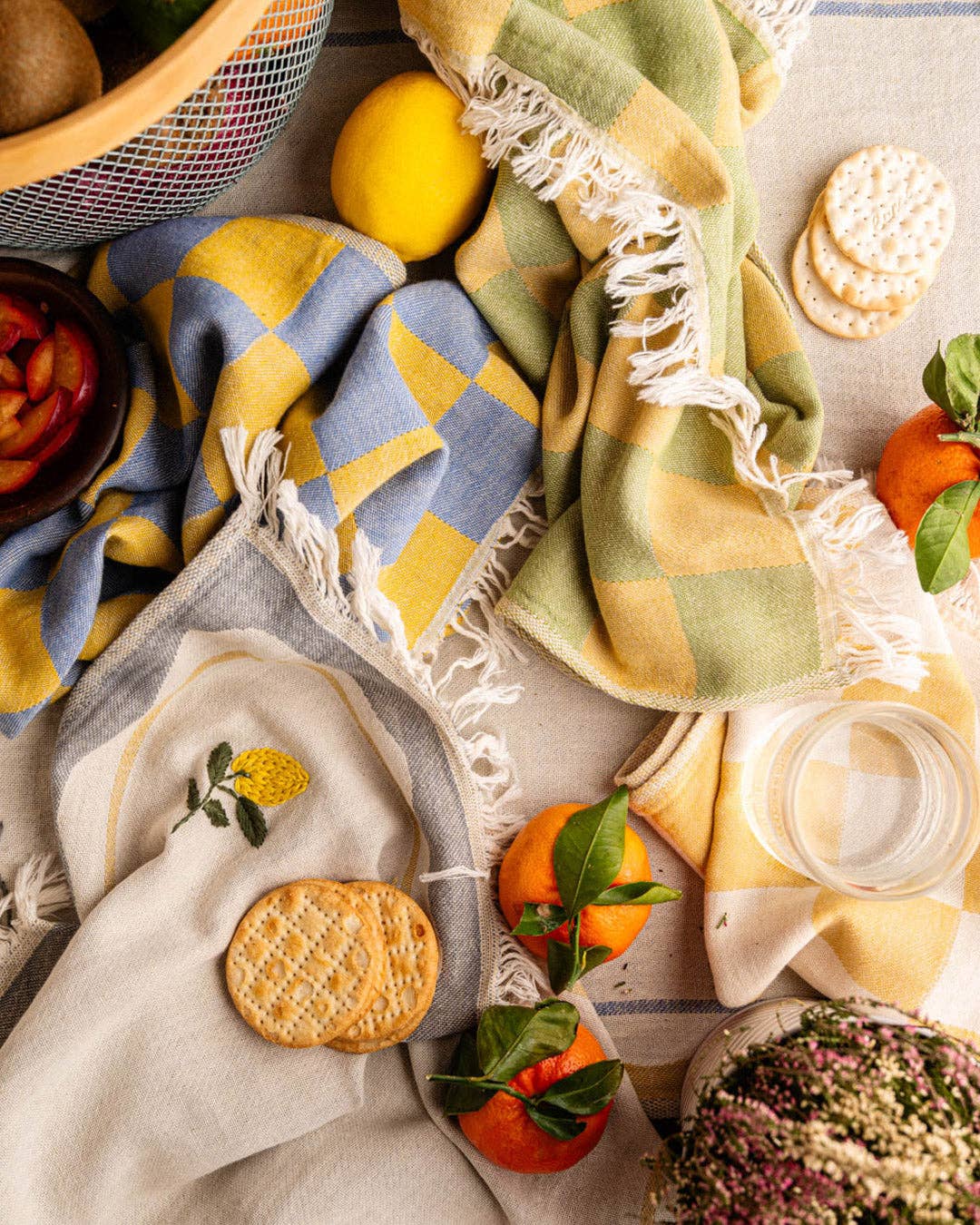 Sardine - Hand-Stitched Kitchen Tea Towel Set