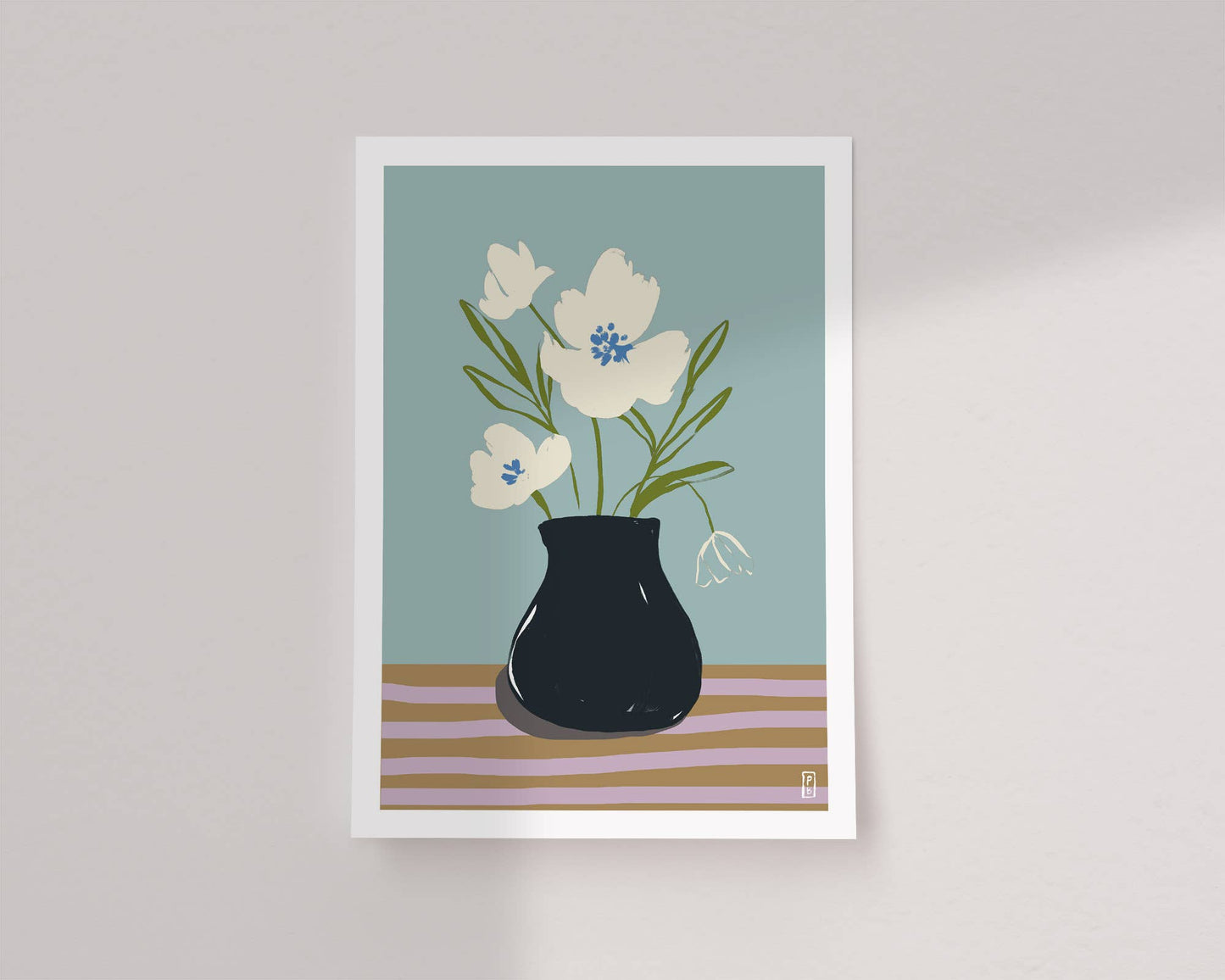 Pascale Berkowitz Studio Art - "Cream Flowers", Giclée Fine Art Print