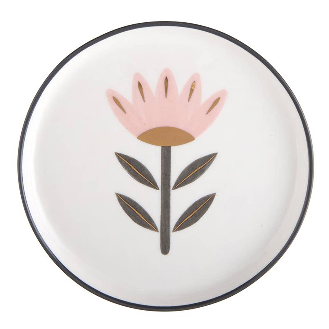 Flower Ceramic Appetizer Plates - Set of 4