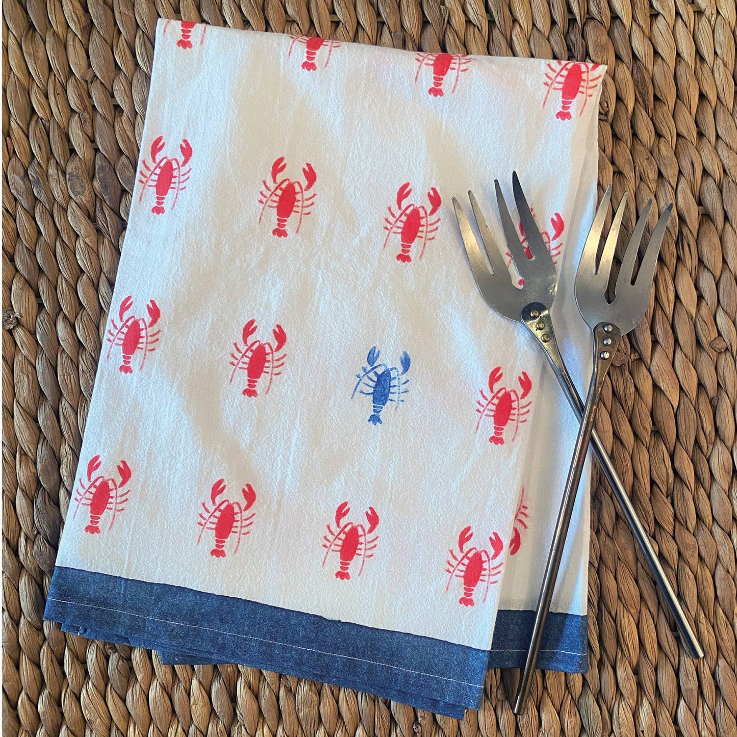 Lobsters Galore Tea Towel