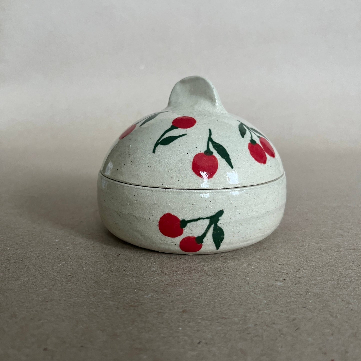 Red Cherries Sugar Jar