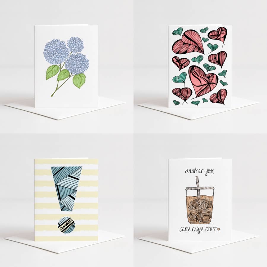 Blue Hydrangeas Greeting Card