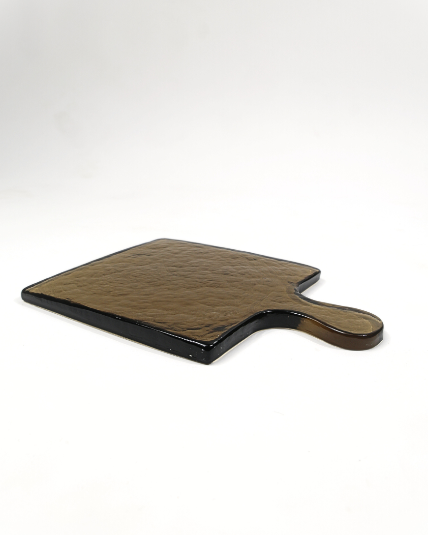 Handblown Hammered Glass Serving Tray