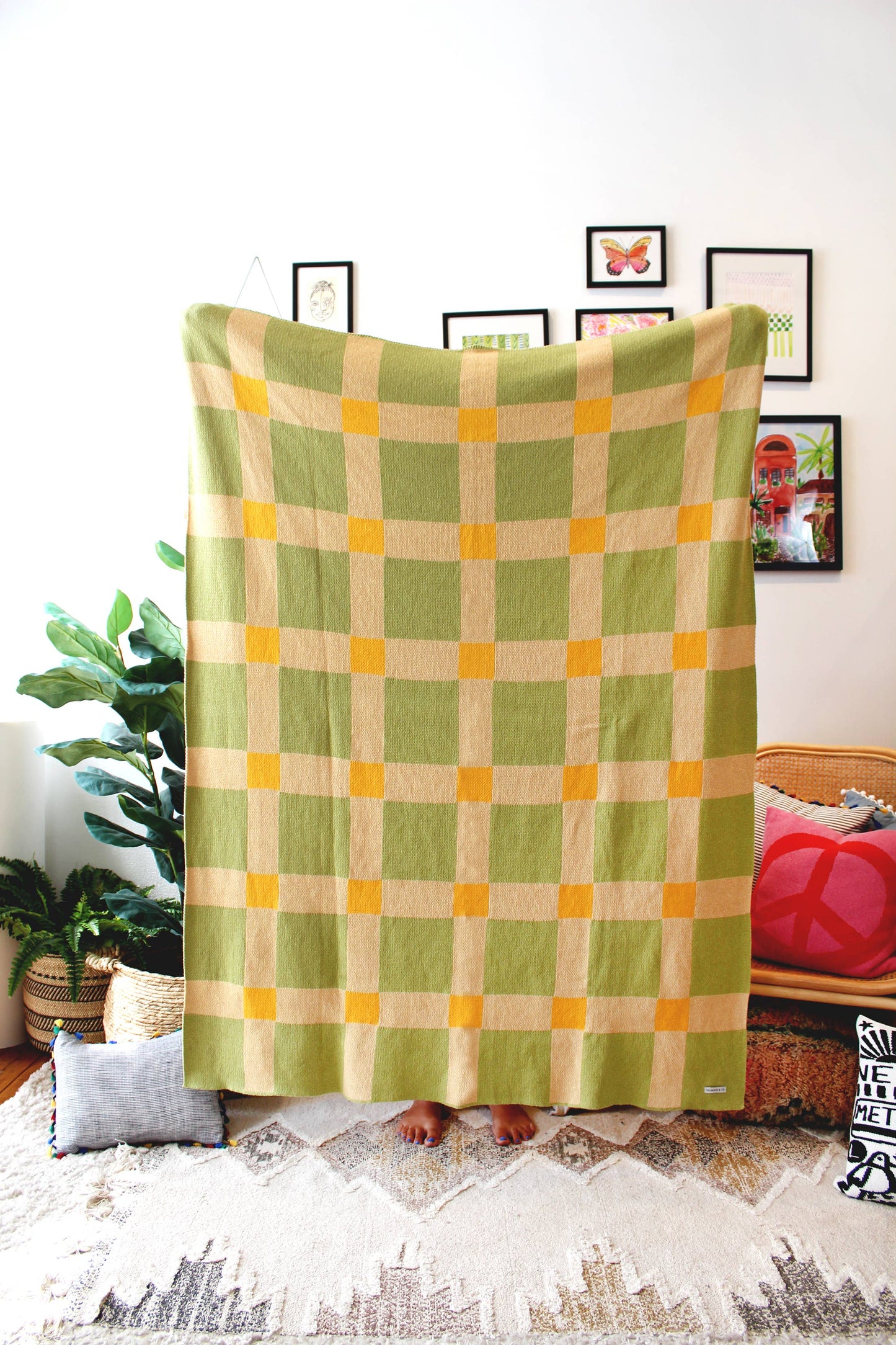 Gingham Knit Blanket