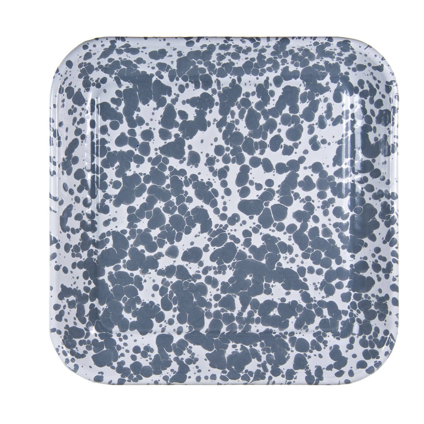 Enamelware Set of 2 Square Plates - Cobalt