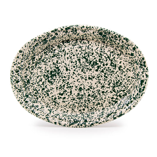 Splatter Enamelware Oval Platter