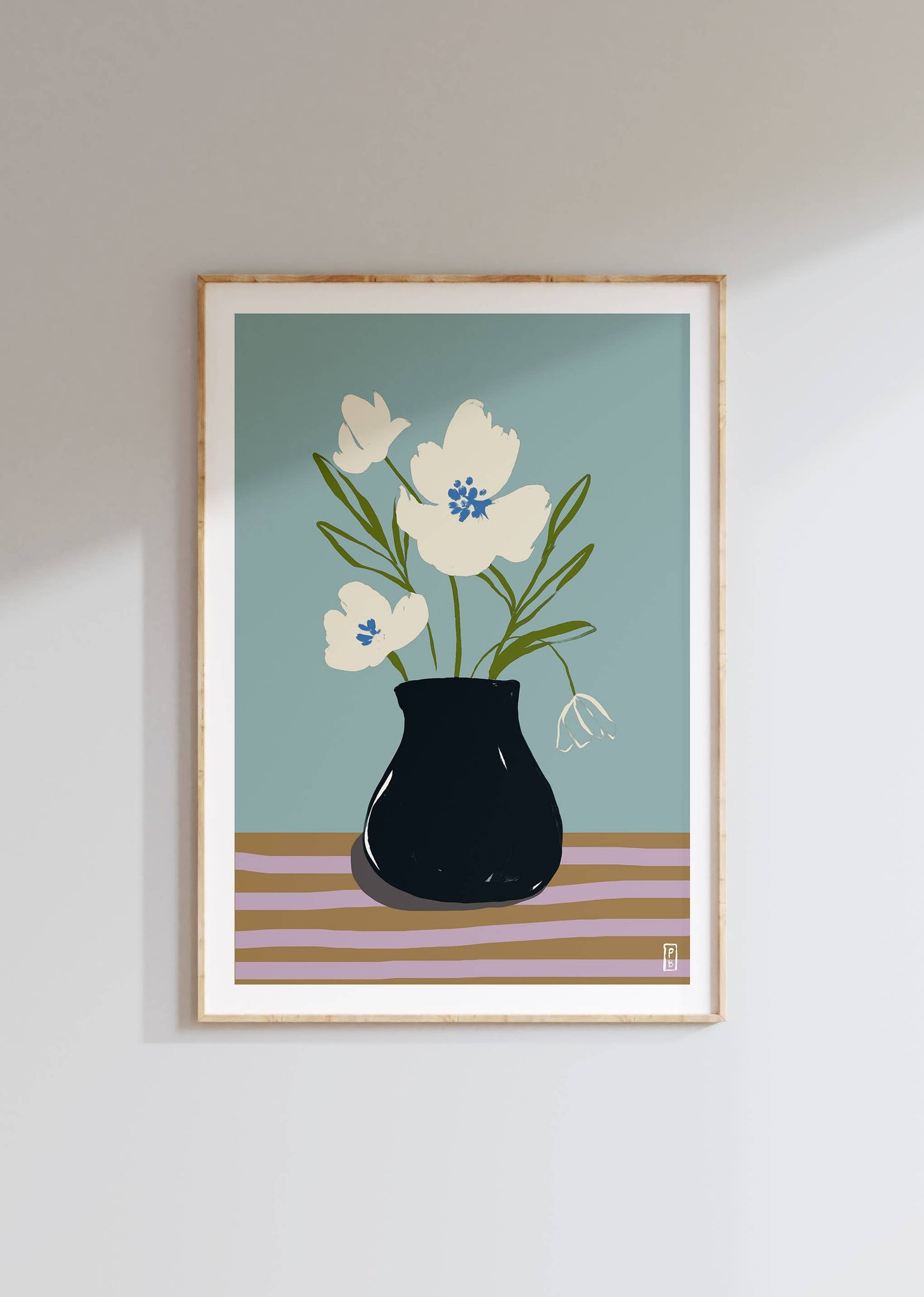 Pascale Berkowitz Studio Art - "Cream Flowers", Giclée Fine Art Print
