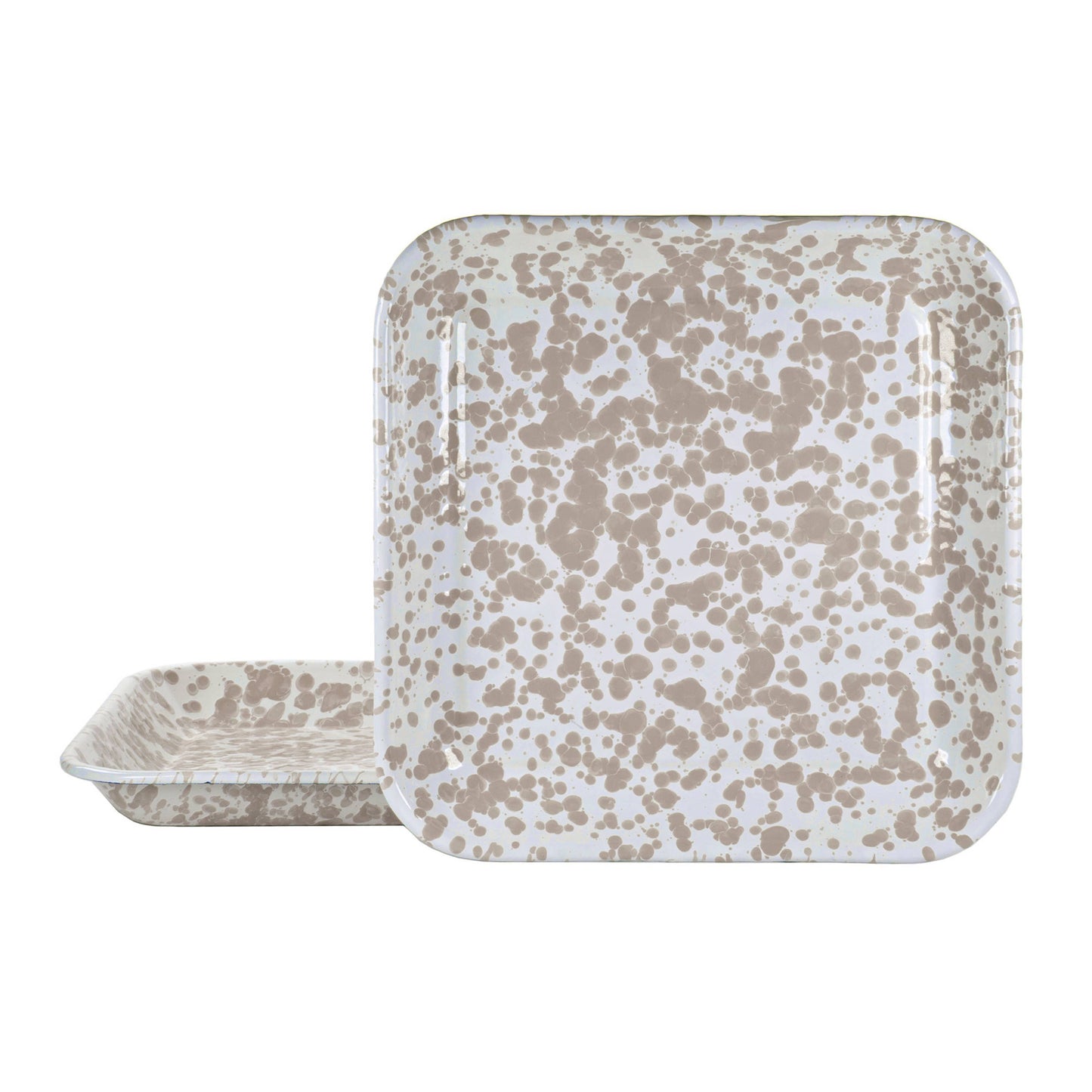 Enamelware Set of 2 Square Plates - Cobalt