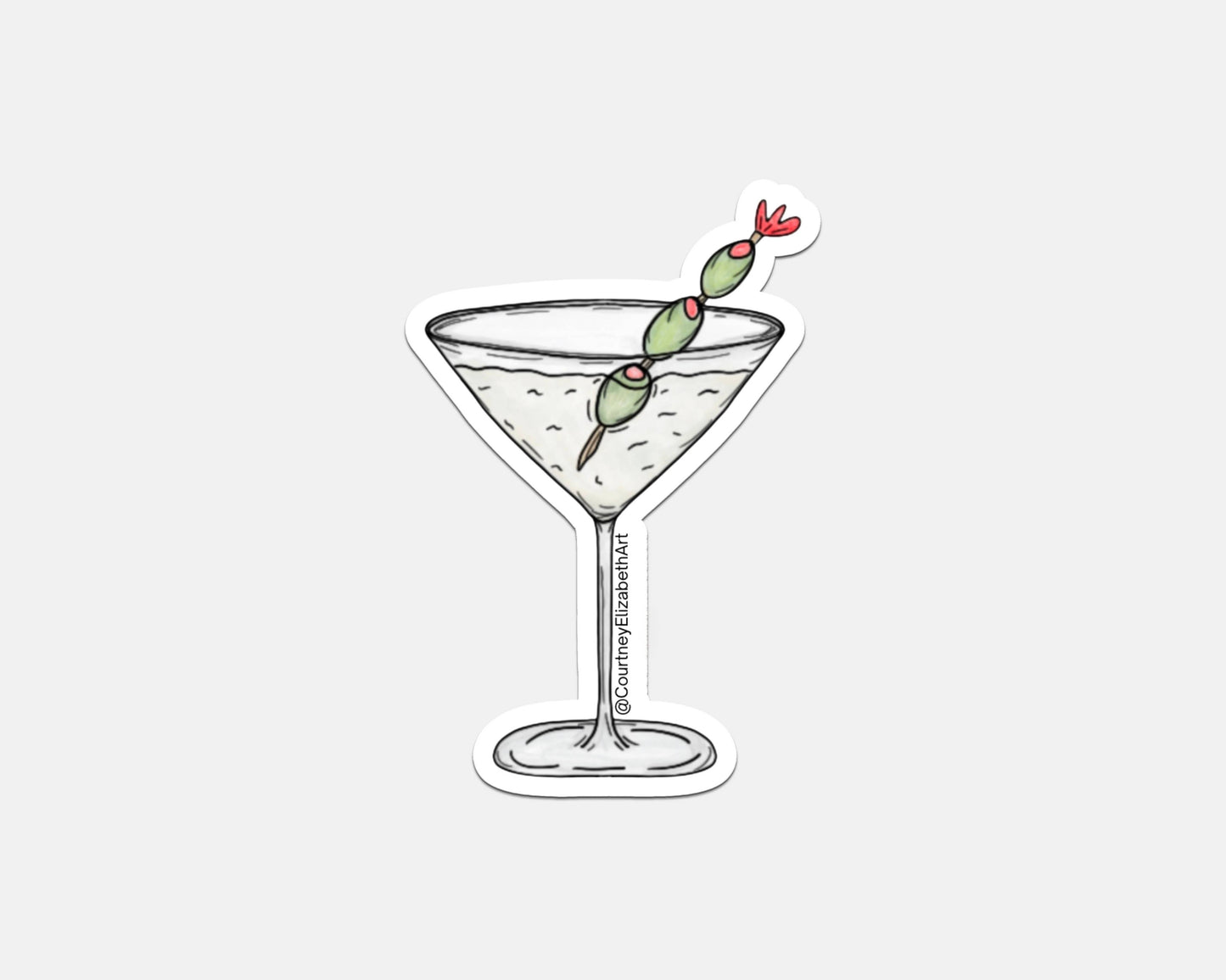 Dirty Martini Cocktail Sticker