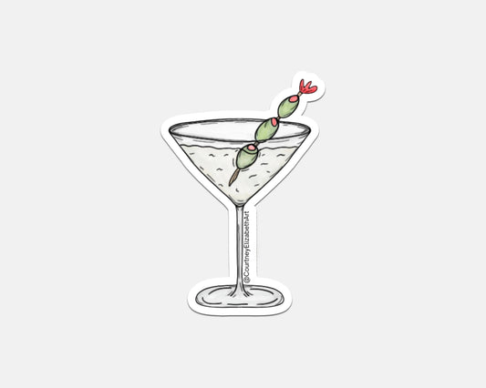 Dirty Martini Cocktail Sticker
