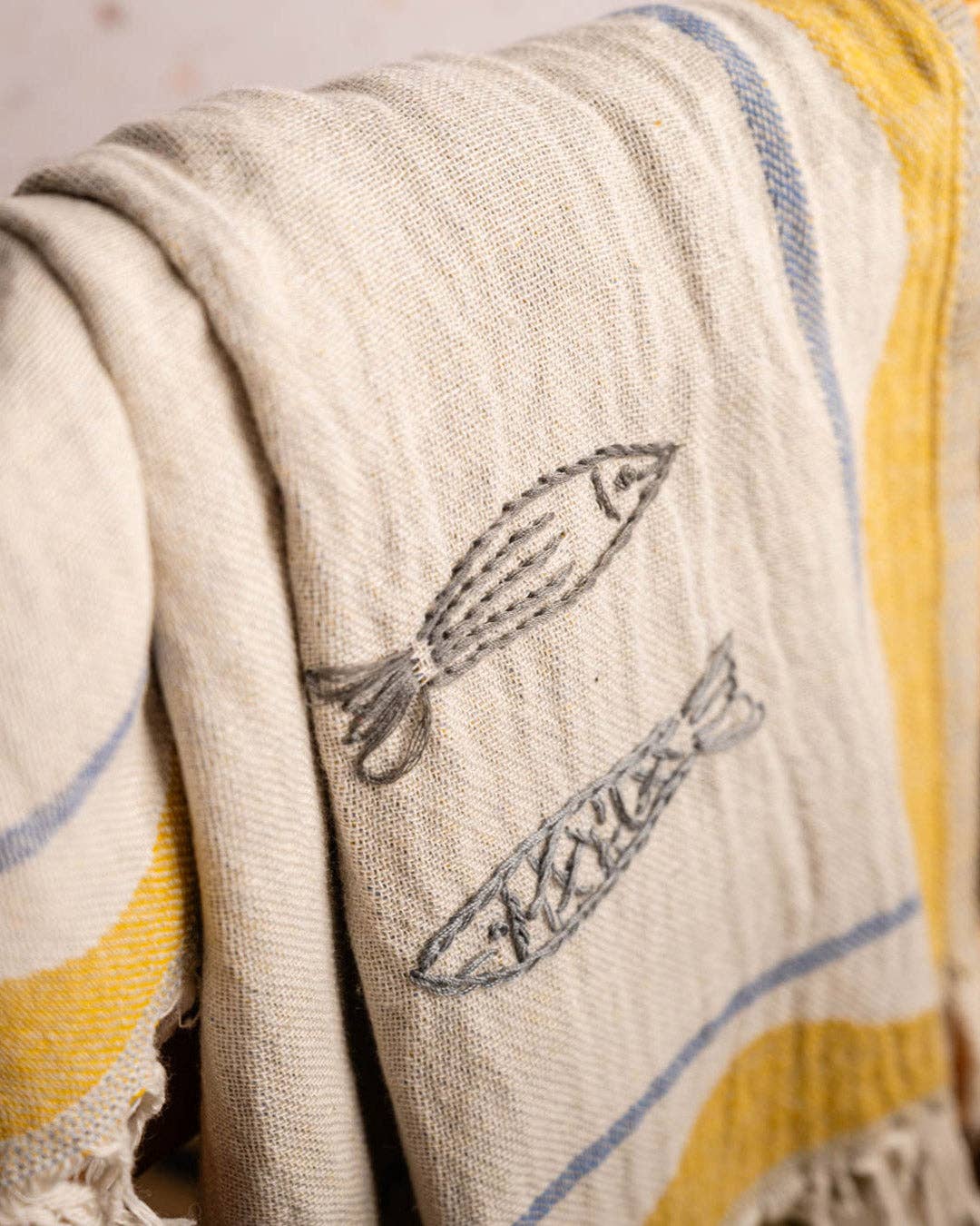 Sardine - Hand-Stitched Kitchen Tea Towel Set