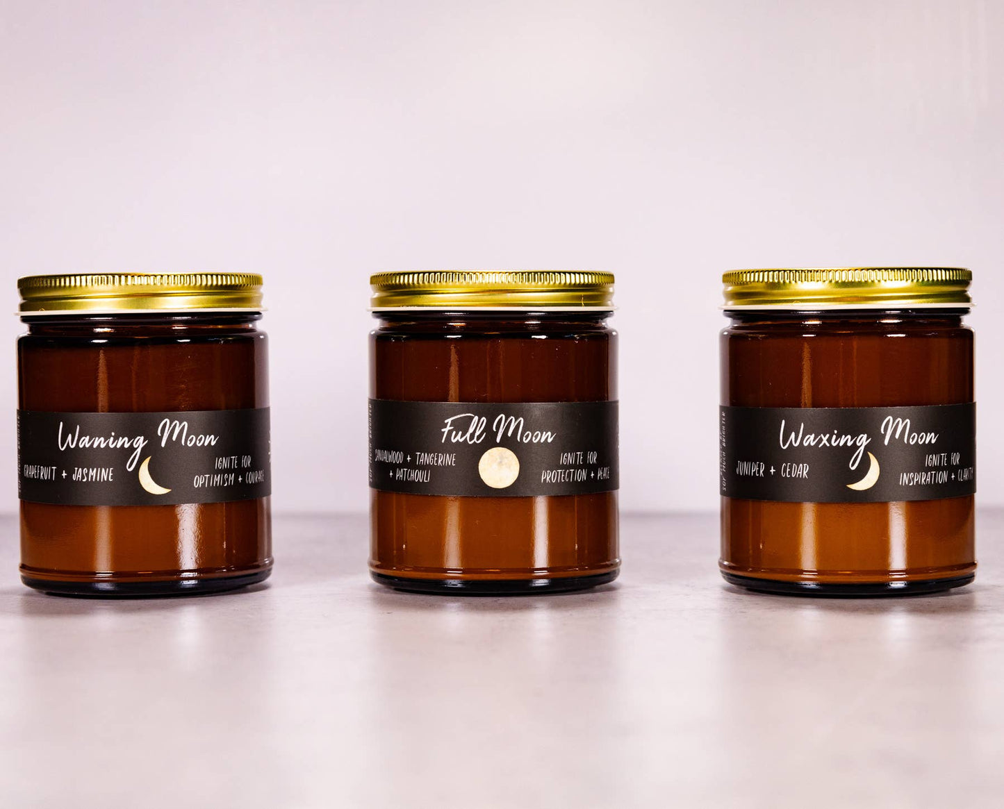 Waxing Moon Candle // Moon Phase Candle // Soy Wax Candle