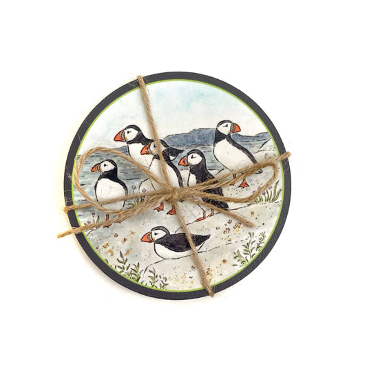 Puffin Colony – Coaster Set of 4