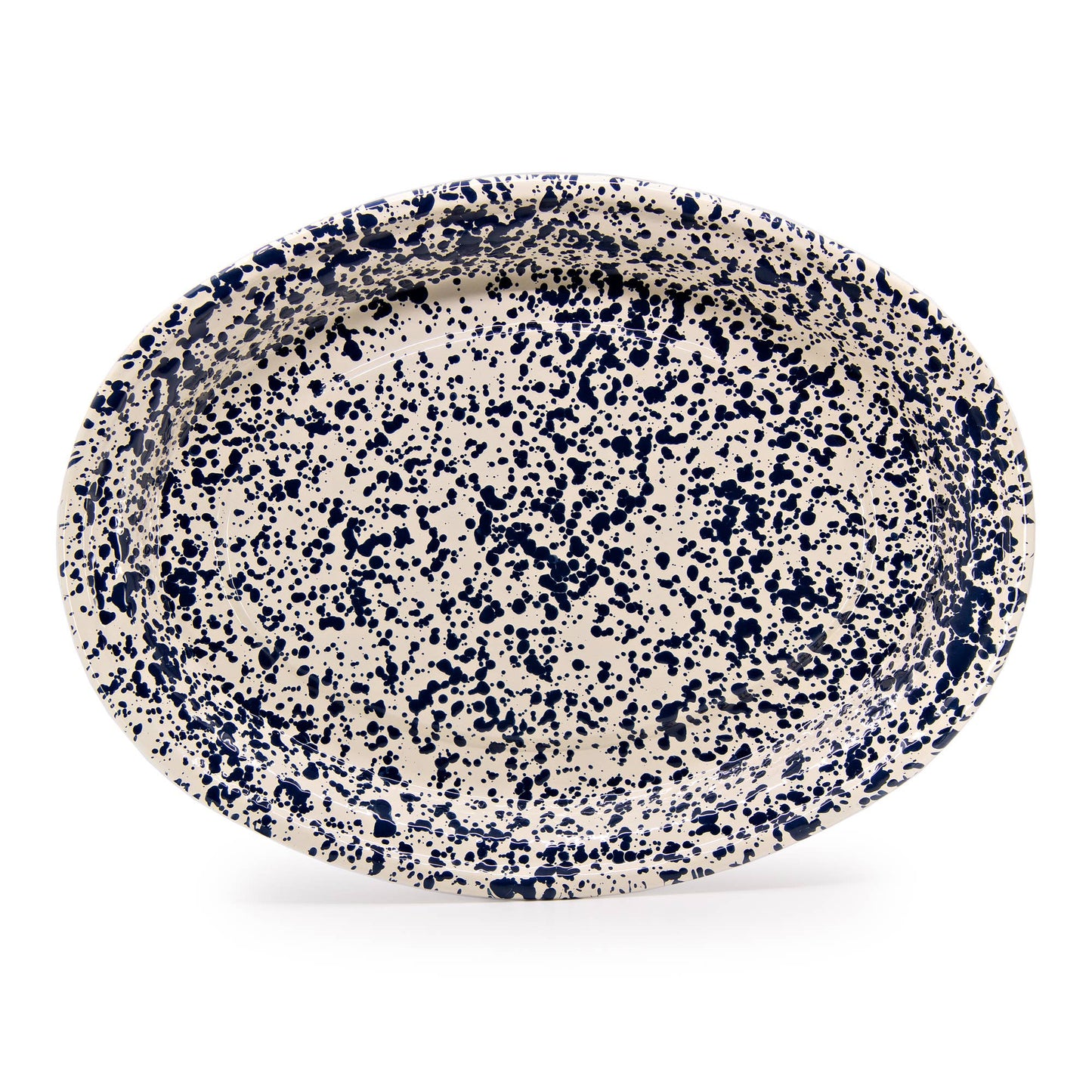 Splatter Enamelware Oval Platter