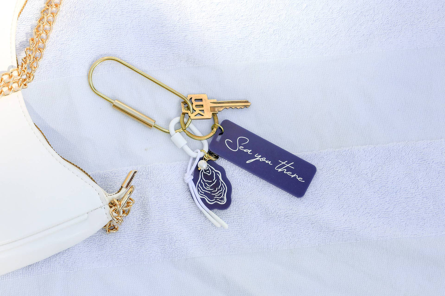 Oyster Pearl Bag Charm