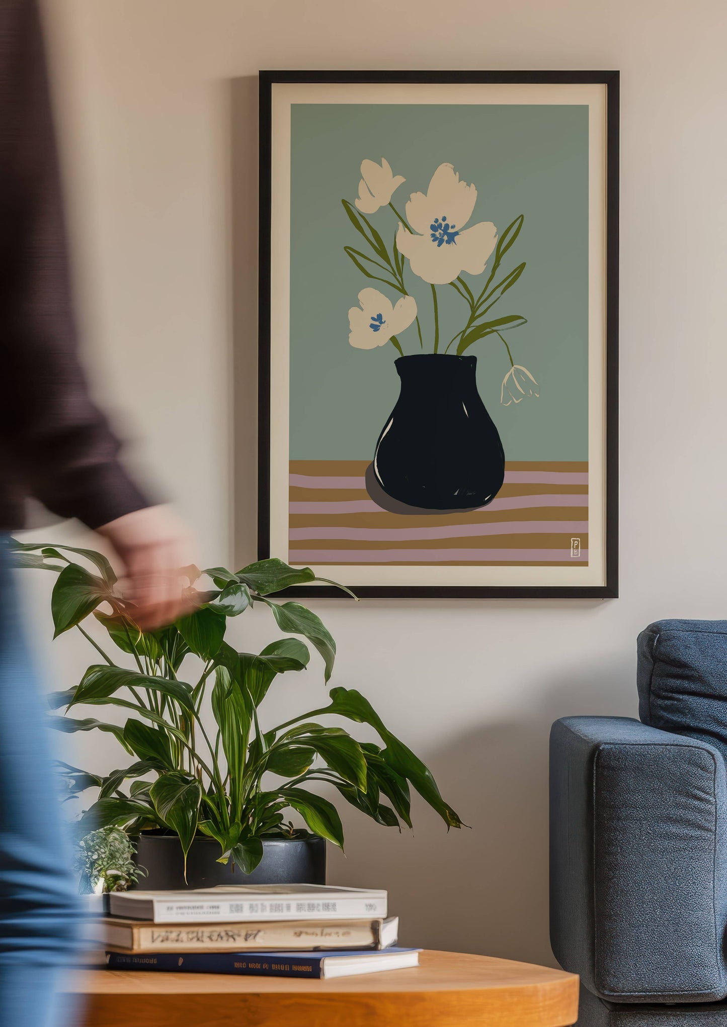Pascale Berkowitz Studio Art - "Cream Flowers", Giclée Fine Art Print