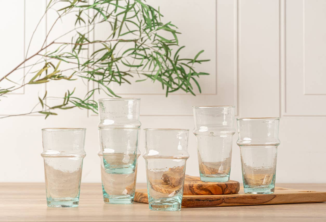 Clear Moroccan Drinking Glass