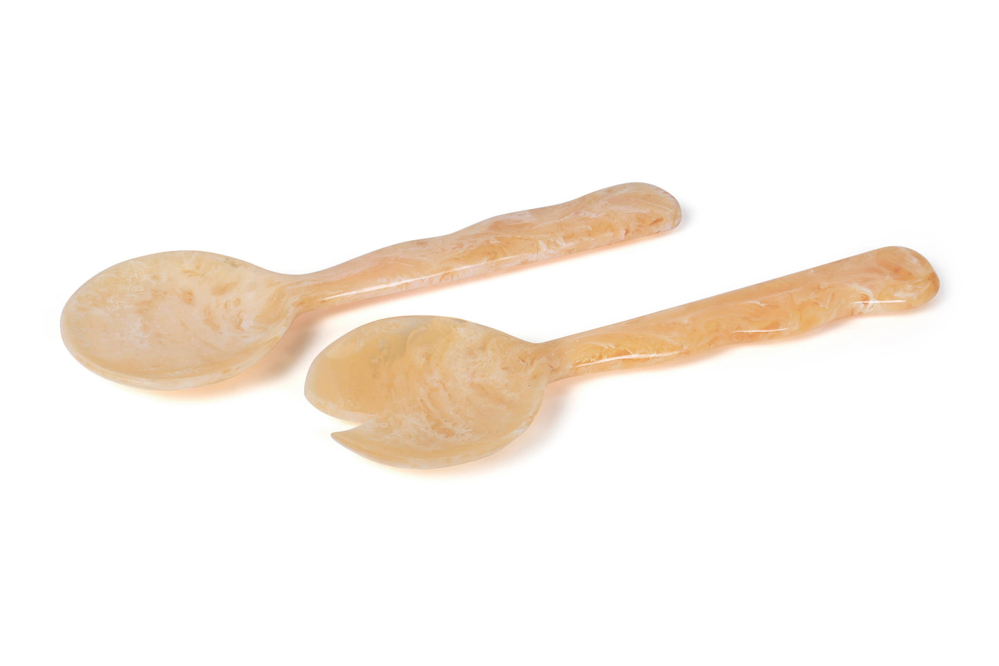Resin Salad Server Peach (Set of 2), 12.40 x 3.93 Inches