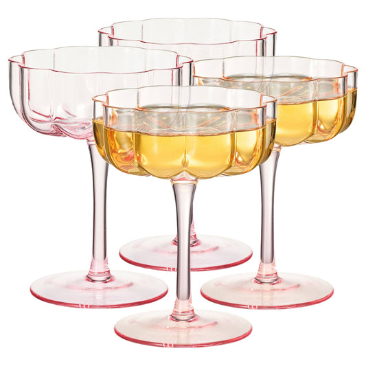 Elegant Flower Champagne & Cocktail Coupes