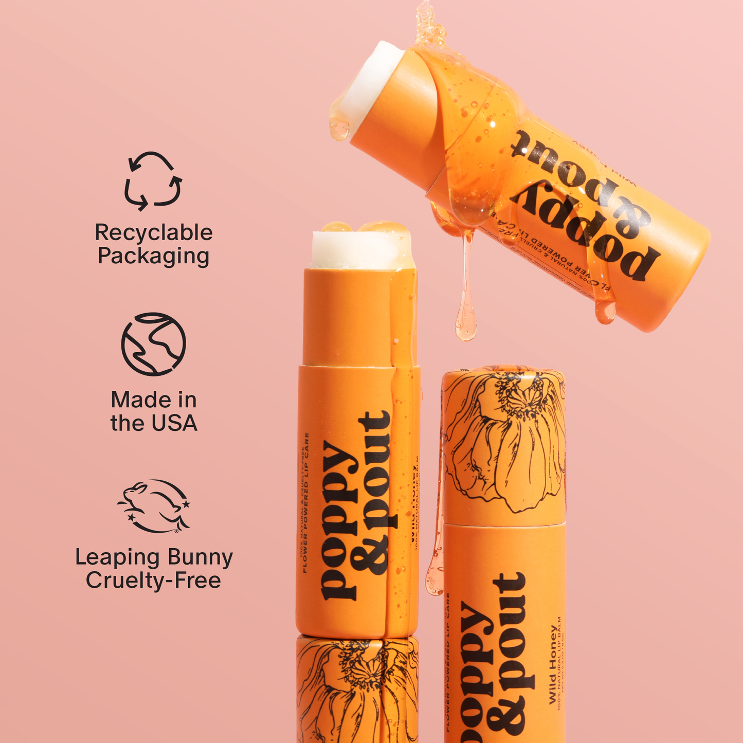 Poppy & Pout - Lip Balm, Wild Honey