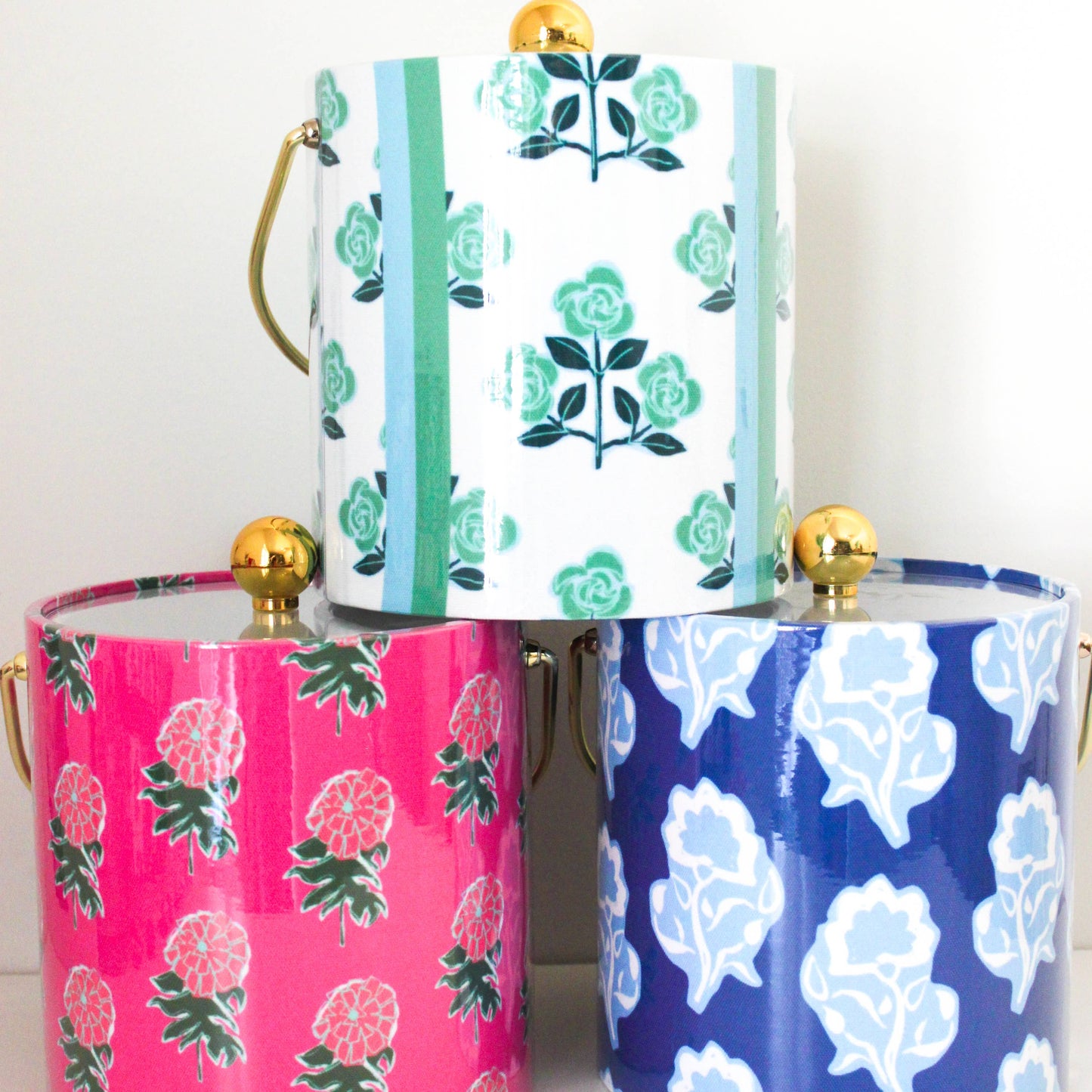 Block Print Ice Buckets - New!