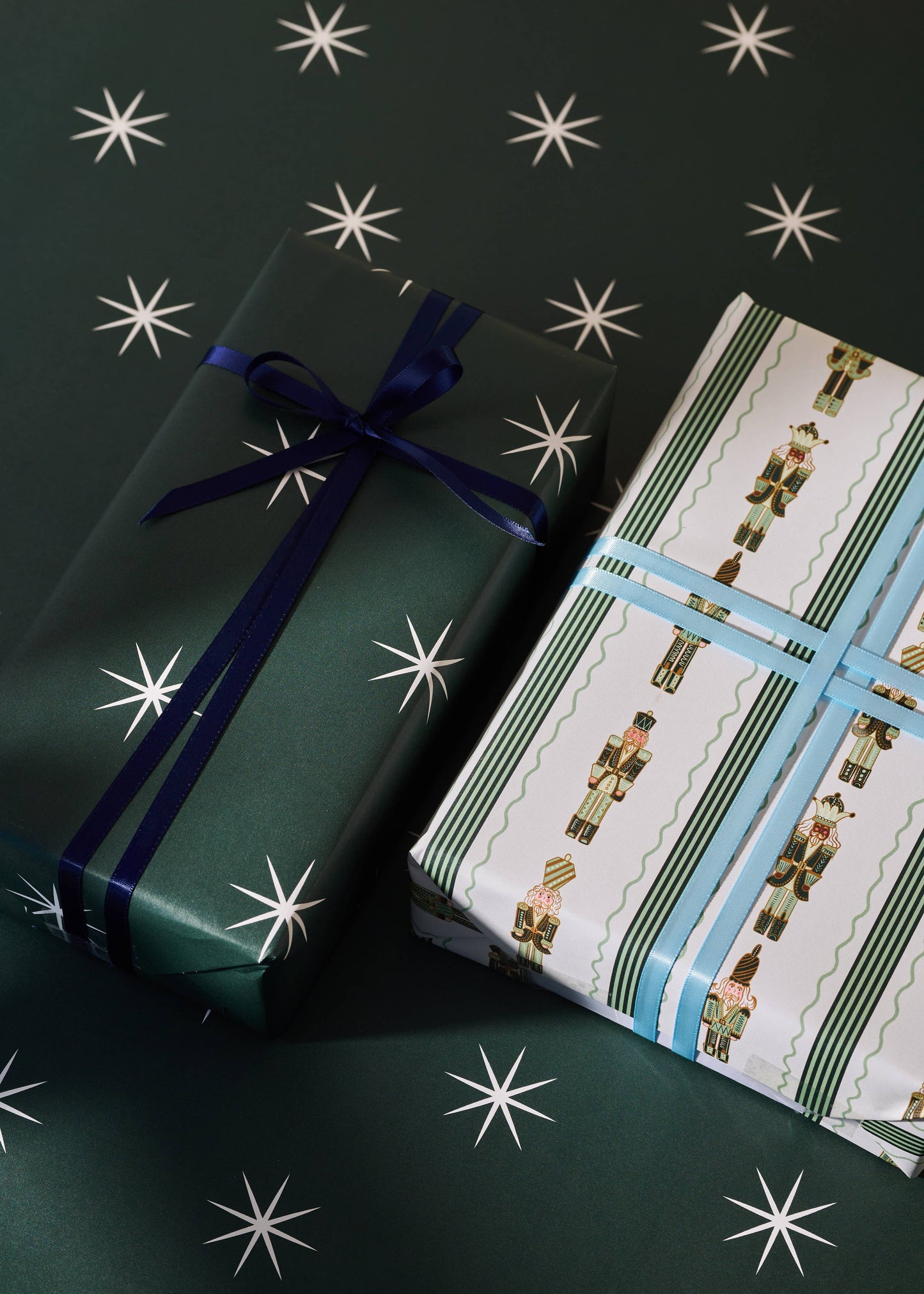 Nutcracker Stripe Stars Double Sided Gift Wrap | 3 Sheets